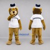 Custom Tan and White Lion Mascot Costume Adult Full Body Suit for Sports Events
