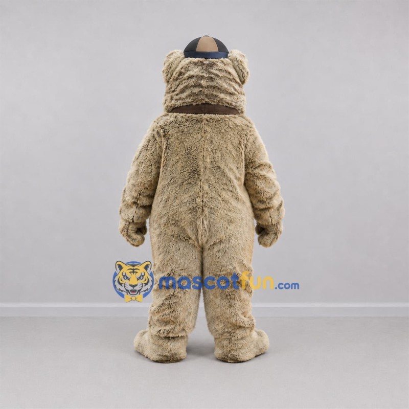 Custom Tan Bulldog Mascot Costume Adult Full Body Suit for Sports Events Custom Tan Bulldog Mascot Costume Adult Full Body Suit for Sports Events
