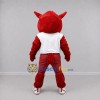 Custom Red and White Boar Mascot Costume Adult Full Body Suit for Sports Events