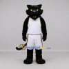 Custom Black and White Panther Mascot Costume Adult Full Body Suit for Sports Events Custom Black and White Panther Mascot Costume Adult Full Body Suit for Sports Events