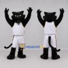 Custom Black and White Panther Mascot Costume Adult Full Body Suit for Sports Events Custom Black and White Panther Mascot Costume Adult Full Body Suit for Sports Events
