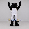 Custom Black and White Panther Mascot Costume Adult Full Body Suit for Sports Events Custom Black and White Panther Mascot Costume Adult Full Body Suit for Sports Events