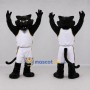 Custom Black and White Panther Mascot Costume Adult Full Body Suit for Sports Events