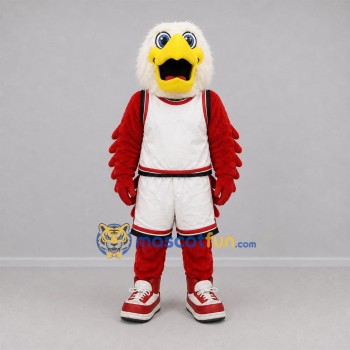 Custom Red and White Eagle Mascot Costume Adult Full Body Suit for Sports Events Custom Red and White Eagle Mascot Costume Adult Full Body Suit for Sports Events