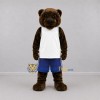 Custom Brown and White Bear Mascot Costume Adult Full Body Suit for Sports Events Custom Brown and White Bear Mascot Costume Adult Full Body Suit for Sports Events