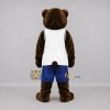 Custom Brown and White Bear Mascot Costume Adult Full Body Suit for Sports Events Custom Brown and White Bear Mascot Costume Adult Full Body Suit for Sports Events