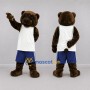 Custom Brown and White Bear Mascot Costume Adult Full Body Suit for Sports Events