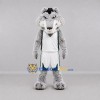 Custom Gray and White Wolf Mascot Costume Adult Full Body Suit for Sports Events Custom Gray and White Wolf Mascot Costume Adult Full Body Suit for Sports Events