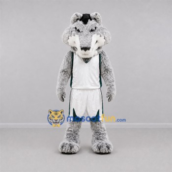 Custom Gray and White Wolf Mascot Costume Adult Full Body Suit for Sports Events Custom Gray and White Wolf Mascot Costume Adult Full Body Suit for Sports Events