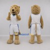 Custom Tan and White Lion Mascot Costume Adult Full Body Suit for Sports Events Custom Tan and White Lion Mascot Costume Adult Full Body Suit for Sports Events