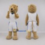 Custom Tan and White Lion Mascot Costume Adult Full Body Suit for Sports Events