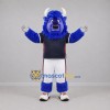 Custom Blue and White Bull Mascot Costume Adult Full Body Suit for Sports Events