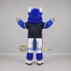 Custom Blue and White Bull Mascot Costume Adult Full Body Suit for Sports Events