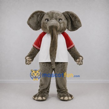Custom Gray and White Elephant Mascot Costume Adult Full Body Suit for Sports Events Custom Gray and White Elephant Mascot Costume Adult Full Body Suit for Sports Events