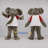 Custom Gray and White Elephant Mascot Costume Adult Full Body Suit for Sports Events Custom Gray and White Elephant Mascot Costume Adult Full Body Suit for Sports Events