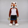Custom Orange and White Tiger Mascot Costume Adult Full Body Suit for Sports Events