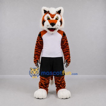 Custom Orange and White Tiger Mascot Costume Adult Full Body Suit for Sports Events Custom Orange and White Tiger Mascot Costume Adult Full Body Suit for Sports Events