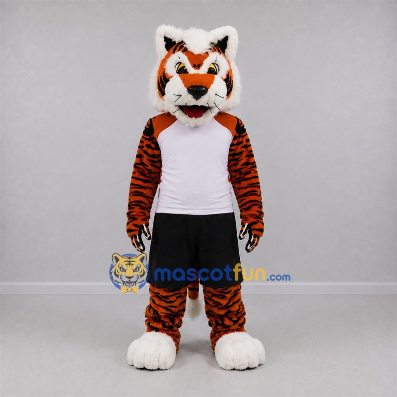 Custom Orange and White Tiger Mascot Costume Adult Full Body Suit for Sports Events