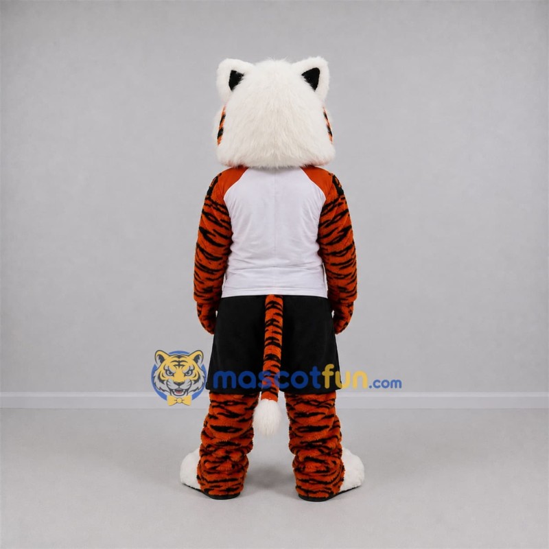Custom Orange and White Tiger Mascot Costume Adult Full Body Suit for Sports Events