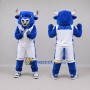 Custom Blue and White Bull Mascot Costume Adult Full Body Suit for Sports Events