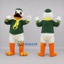 Custom White and Green Duck Mascot Costume Adult Full Body Suit for School Events