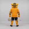 Custom Yellow and Black Tiger Mascot Costume Adult Full Body Suit for Sports Events