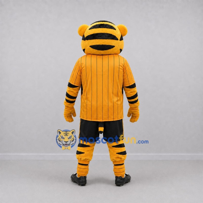 Custom Yellow and Black Tiger Mascot Costume Adult Full Body Suit for Sports Events