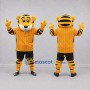 Custom Yellow and Black Tiger Mascot Costume Adult Full Body Suit for Sports Events