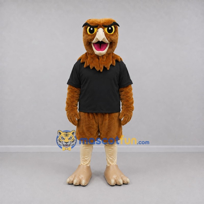 Custom Brown and Black Owl Mascot Costume Adult Full Body Suit for School Events Custom Brown and Black Owl Mascot Costume Adult Full Body Suit for School Events