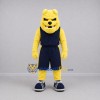 Custom Yellow and Navy Blue Bulldog Mascot Costume Adult Full Body Suit for Sports Events Custom Yellow and Navy Blue Bulldog Mascot Costume Adult Full Body Suit for Sports Events
