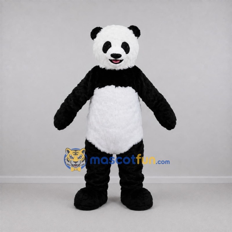 Custom Black and White Panda Mascot Costume Adult Full Body Suit for Wildlife Events Custom Black and White Panda Mascot Costume Adult Full Body Suit for Wildlife Events