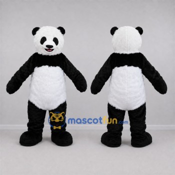 Custom Black and White Panda Mascot Costume Adult Full Body Suit for Wildlife Events