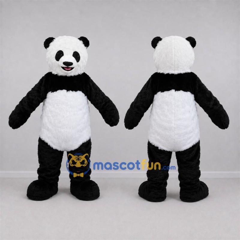 Custom Black and White Panda Mascot Costume Adult Full Body Suit for Wildlife Events Custom Black and White Panda Mascot Costume Adult Full Body Suit for Wildlife Events