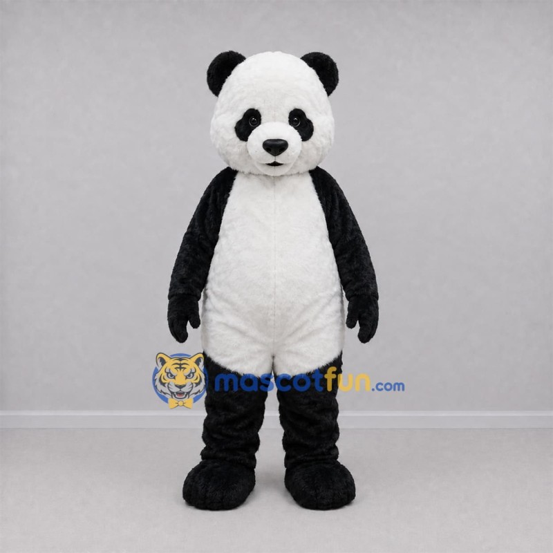 Custom Black and White Panda Mascot Costume Adult Full Body Suit for Wildlife Events Custom Black and White Panda Mascot Costume Adult Full Body Suit for Wildlife Events