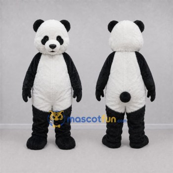 Custom Black and White Panda Mascot Costume Adult Full Body Suit for Wildlife Events