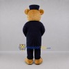 Custom Tan and Navy Blue Gentleman Bear Mascot Costume Adult Full Body Suit for Formal Events Custom Tan and Navy Blue Gentleman Bear Mascot Costume Adult Full Body Suit for Formal Events