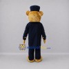 Custom Tan and Navy Blue Gentleman Bear Mascot Costume Adult Full Body Suit for Formal Events Custom Tan and Navy Blue Gentleman Bear Mascot Costume Adult Full Body Suit for Formal Events