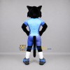 Custom Black and Blue Cat Mascot Costume Adult Full Body Suit for Sports Events Custom Black and Blue Cat Mascot Costume Adult Full Body Suit for Sports Events