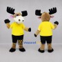 Custom Brown and Yellow Moose Mascot Costume Adult Full Body Suit for Sports Events