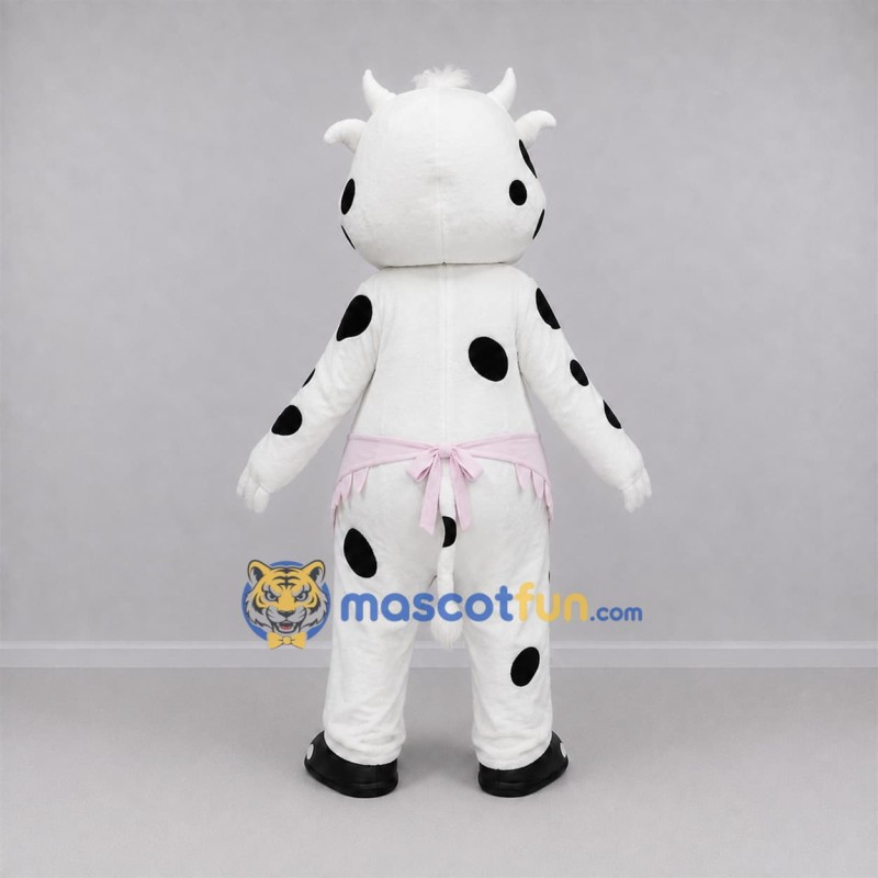 Custom White and Pink Cow Mascot Costume Adult Full Body Suit for Farm Events Custom White and Pink Cow Mascot Costume Adult Full Body Suit for Farm Events