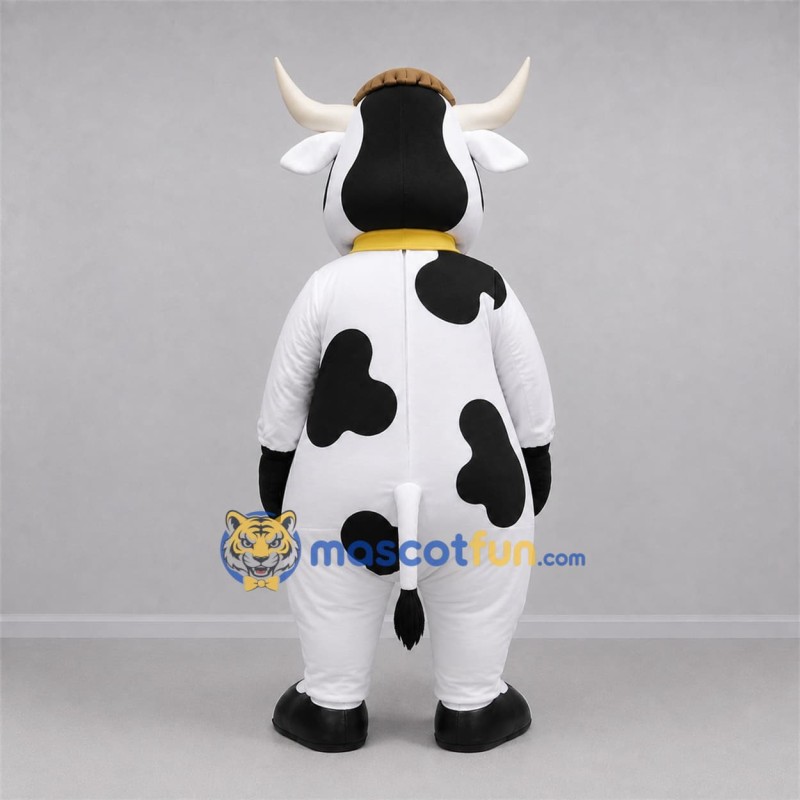 Custom Black and White Cow Mascot Costume Adult Full Body Suit for Farm Events Custom Black and White Cow Mascot Costume Adult Full Body Suit for Farm Events