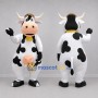Custom Black and White Cow Mascot Costume Adult Full Body Suit for Farm Events