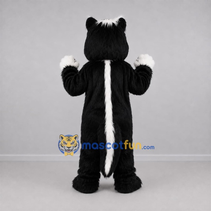 Custom Black and White Skunk Mascot Costume Adult Full Body Suit for Wildlife Events Custom Black and White Skunk Mascot Costume Adult Full Body Suit for Wildlife Events