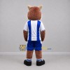 Custom Brown and Blue Fox Mascot Costume Adult Full Body Suit for Soccer Games Custom Brown and Blue Fox Mascot Costume Adult Full Body Suit for Soccer Games