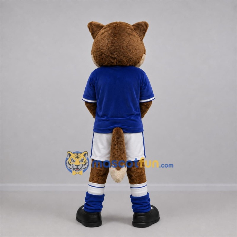 Custom Brown and Blue Fox Mascot Costume Adult Full Body Suit for Soccer Games Custom Brown and Blue Fox Mascot Costume Adult Full Body Suit for Soccer Games