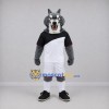Custom Gray and White Wolf Mascot Costume Adult Full Body Suit for Sports Events Custom Gray and White Wolf Mascot Costume Adult Full Body Suit for Sports Events
