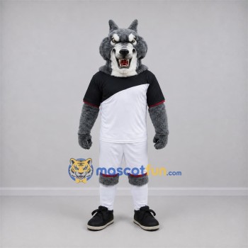 Custom Gray and White Wolf Mascot Costume Adult Full Body Suit for Sports Events Custom Gray and White Wolf Mascot Costume Adult Full Body Suit for Sports Events