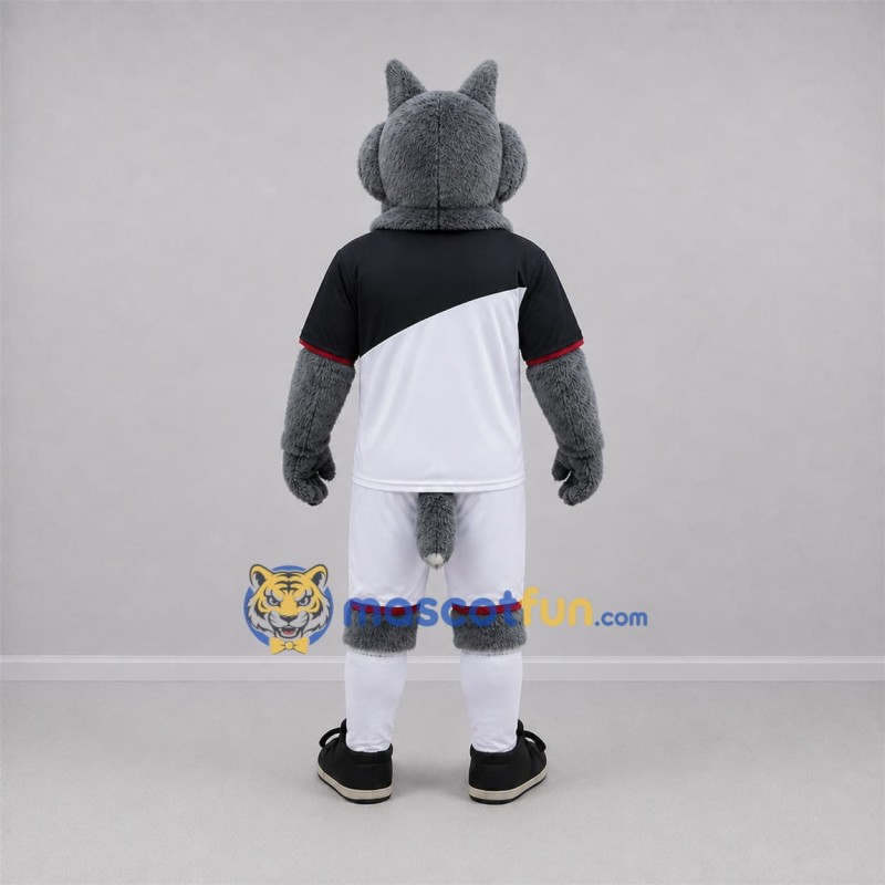 Custom Gray and White Wolf Mascot Costume Adult Full Body Suit for Sports Events Custom Gray and White Wolf Mascot Costume Adult Full Body Suit for Sports Events