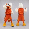 Custom White and Orange Duck Mascot Costume Adult Full Body Suit for Sports Events Custom White and Orange Duck Mascot Costume Adult Full Body Suit for Sports Events