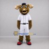 Custom Brown and White Moose Mascot Costume Adult Full Body Suit for Baseball Games Custom Brown and White Moose Mascot Costume Adult Full Body Suit for Baseball Games